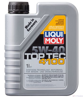 МАСЛО ДВИГАТЕЛНО LIQUI MOLY TOP TEC 4100 5W40 1 Л.