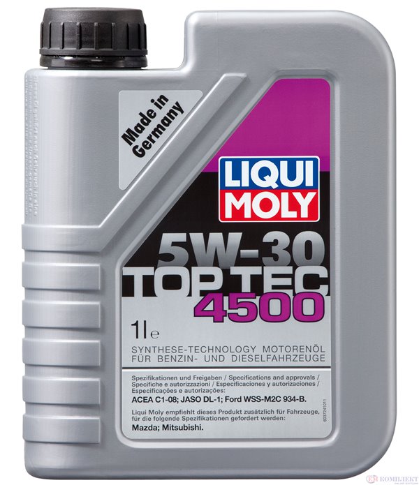 МАСЛО ДВИГАТЕЛНО LIQUI MOLY TOP TEC 4500 5W30 1 Л.