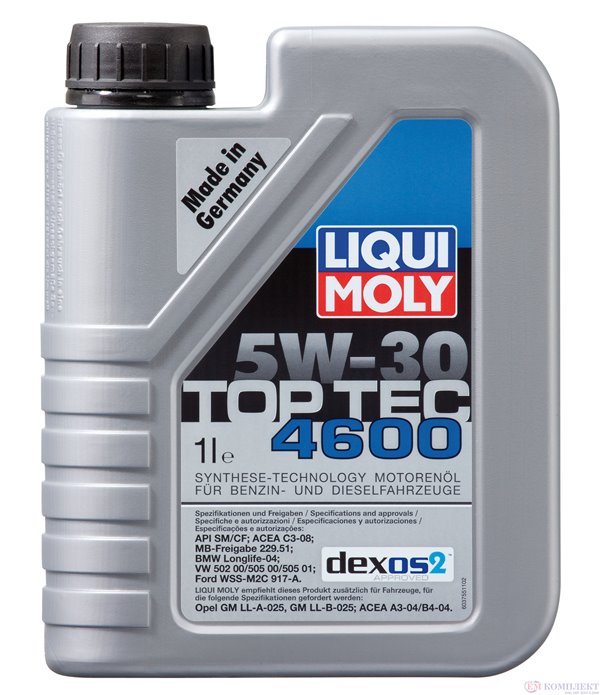 МАСЛО ДВИГАТЕЛНО LIQUI MOLY TEC 4600 5W30 1 Л.