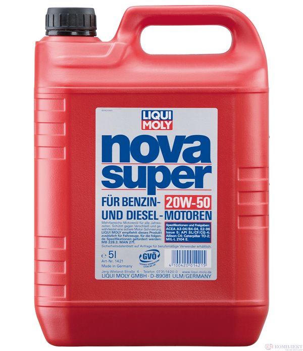 МАСЛО ДВИГАТЕЛНО LIQUI MOLY 20W50 5 Л.