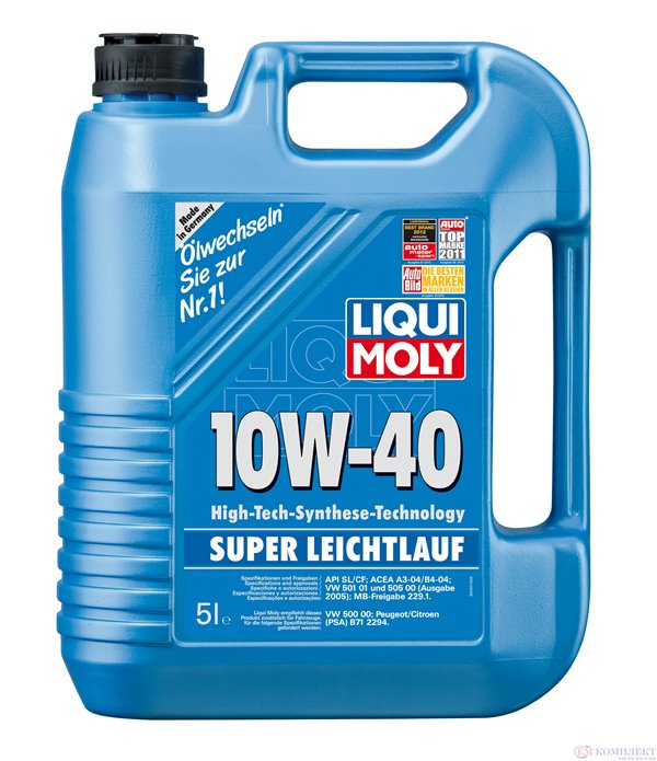 МАСЛО ДВИГАТЕЛНО LIQUI MOLY 10W40 ЛЕК ХОД 5 Л.