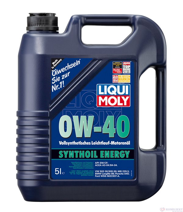 МАСЛО ДВИГАТЕЛНО LIQUI MOLY 0W40 5 Л.