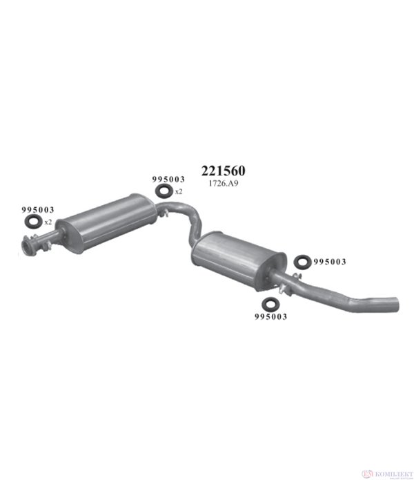 АУСПУХ ЗАДЕН PEUGEOT BOXER (94-) 2.5DIESEL - VITO