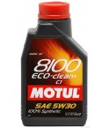 МАСЛО ДВИГАТЕЛНО MOTUL 8100 ECO-CLEAN+ 5W30 1 Л.