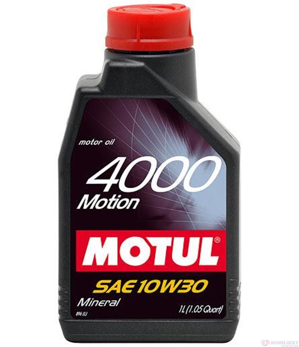 МАСЛО ДВИГАТЕЛНО MOTUL 4000 MOTION 10W30 1 Л.