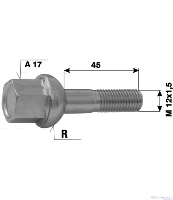 БОЛТ ДЖАНТА MERCEDES L 45 M 12X1.5 R A 17 - ETE