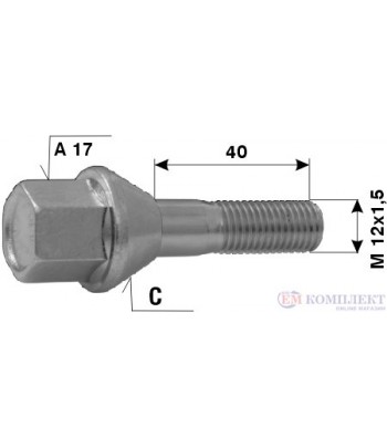 БОЛТ ДЖАНТА OPEL L 40 M 12X1.5 C A 17 - ETE