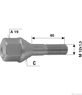 БОЛТ ДЖАНТА FORD L 40 M 12X1.5 C A 19 - ETE