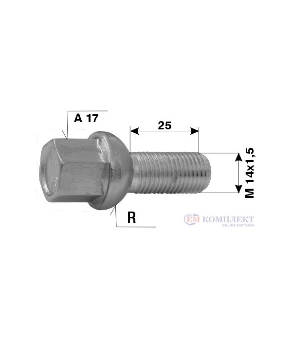 БОЛТ ДЖАНТА SKODA L 25 M 14X1.5 R A 17 - ETE