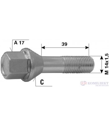 БОЛТ ДЖАНТА VOLKSWAGEN L 39 M 14X1.5 C A 17 - ETE