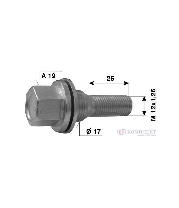 БОЛТ ДЖАНТА CITROEN L 25 M 12X1.25 C A 19 - ETE