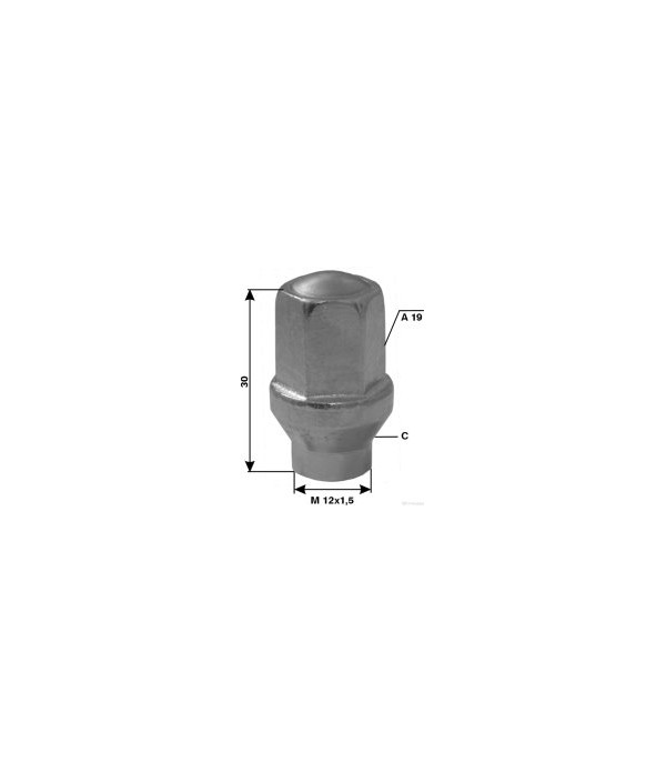 ГАЙКА ДЖАНТА MITSUBISHI L 30 M 12X1.5 C A 19 - ETE