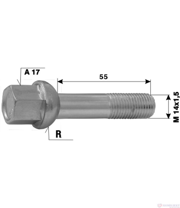БОЛТ ДЖАНТА AUDI L 55 M 14X1.5 R A 17 - ETE
