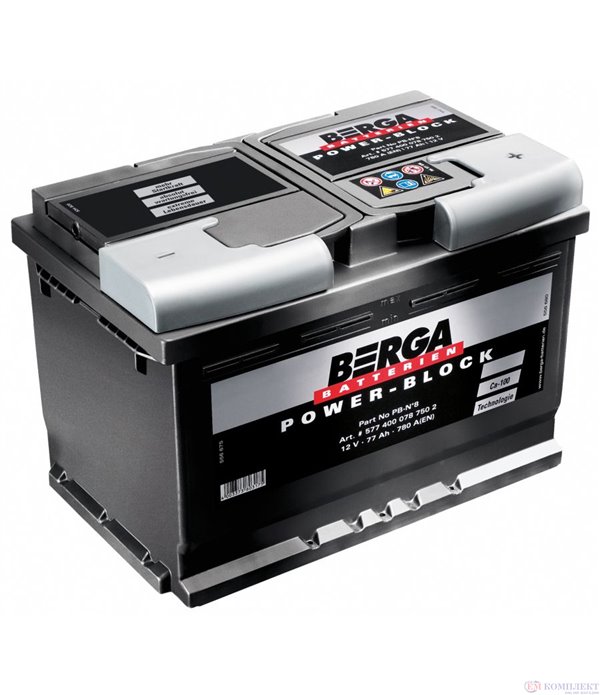 АКУМУЛАТОР 12V 044 (Ah) R+ BERGA POWER BLOK