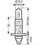 КРУШКА ФАР ХАЛОГЕННА H1 /64150ALS 55W 12V P14,5s FS1 / ALL SEASON SUPER - OSRAM