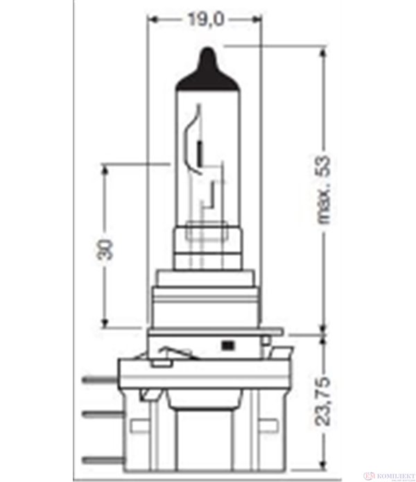 КРУШКА ФАР ХАЛОГЕННА H15 /64176 55/15W 12V PGJ23T-1 New/ DRL+STANDARD - OSRAM