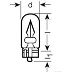 КРУШКА /2840 2W 24V W2,1x9.5d UNV1/ STANDARD AUX - OSRAM