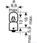 КРУШКА /3797 2W 24V BA9s UNV1 / STANDARD AUX - OSRAM