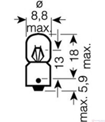 КРУШКА /3797 2W 24V BA9s UNV1 / STANDARD AUX - OSRAM