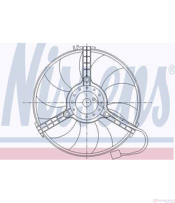 ПЕРКА ВЕНТИЛАТОРНА КЛИМАТИК VOLKSWAGEN PASSAT (1996-) 1.8 Syncro4motion - NISSENS