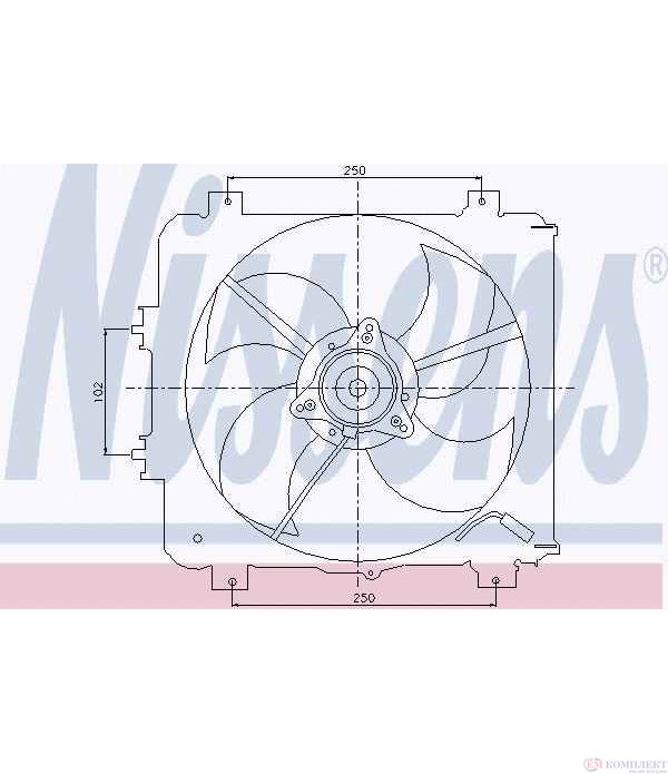 ПЕРКА ВЕНТИЛАТОРНА КЛИМАТИК HONDA CRX III (1992-) 1.6 i VTi - NISSENS