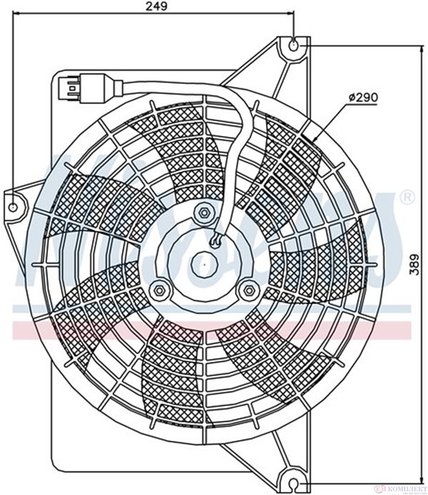 ПЕРКА ВЕНТИЛАТОРНА КЛИМАТИК HYUNDAI MATRIX (2001-) 1.5 CRDi - NISSENS