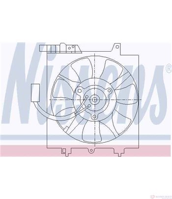 ПЕРКА ВЕНТИЛАТОРНА КЛИМАТИК SUBARU IMPREZA SEDAN (2000-) 2.0 WRX Turbo - NISSENS
