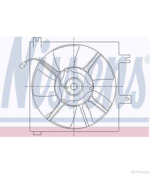 ПЕРКА ВЕНТИЛАТОРНА КЛИМАТИК MAZDA 626 IV (1991-) 2.0 i - NISSENS