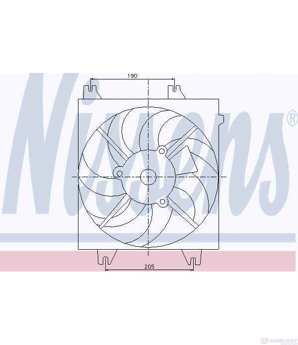 ПЕРКА ВЕНТИЛАТОРНА КЛИМАТИК HYUNDAI ACCENT II (2000-) 1.3 - NISSENS