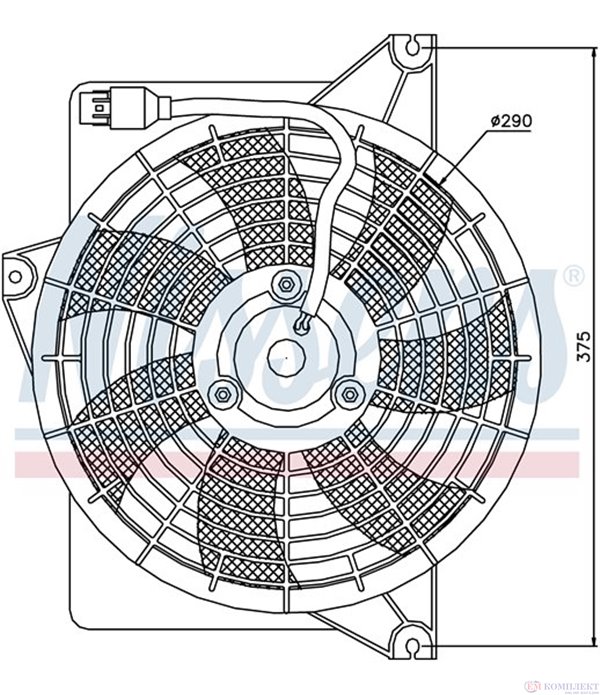 ПЕРКА ВЕНТИЛАТОРНА КЛИМАТИК HYUNDAI MATRIX (2001-) 1.6 - NISSENS