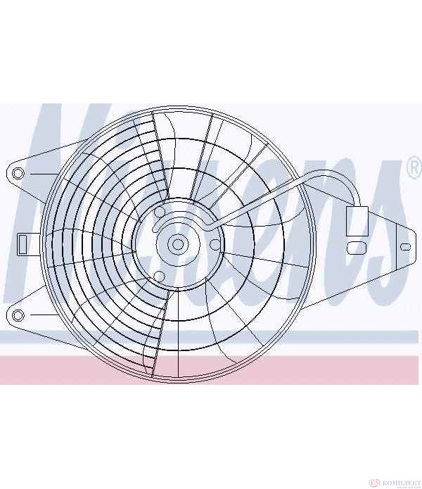 ПЕРКА ВЕНТИЛАТОРНА КЛИМАТИК KIA MAGENTIS (2001-) 2.5 V6 - NISSENS