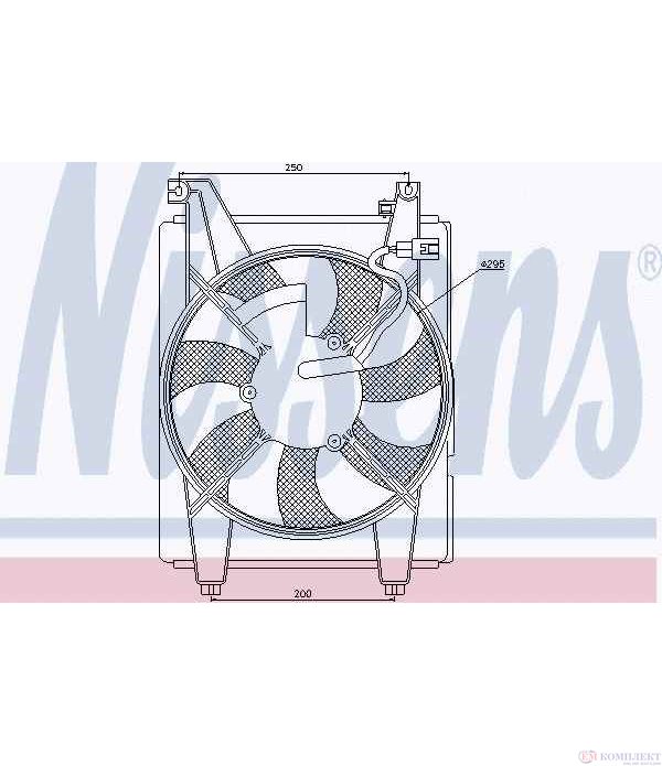 ПЕРКА ВЕНТИЛАТОРНА КЛИМАТИК HYUNDAI SONATA IV (1998-) 2.5 V6 24V - NISSENS