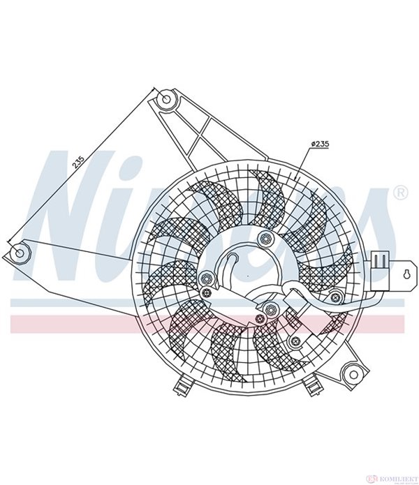 ПЕРКА ВЕНТИЛАТОРНА КЛИМАТИК HYUNDAI TERRACAN (2001-) 2.9 CRDi 4WD - NISSENS