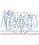 ПЕРКА ВЕНТИЛАТОРНА КЛИМАТИК BMW X5 E53 (2000-) 4.6 is - NISSENS