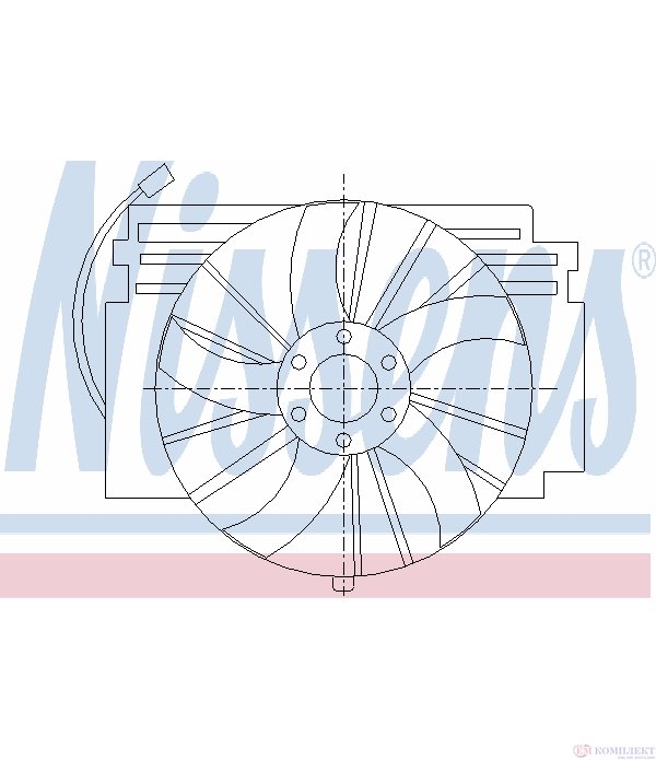 ПЕРКА ВЕНТИЛАТОРНА КЛИМАТИК BMW X5 E53 (2000-) 4.6 is - NISSENS