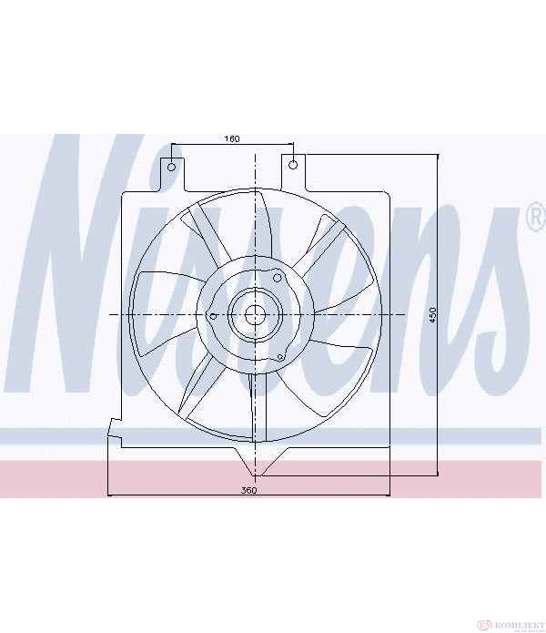 ПЕРКА ВЕНТИЛАТОРНА КЛИМАТИК NISSAN PRIMERA HATCHBACK (1996-) 2.0 16V - NISSENS