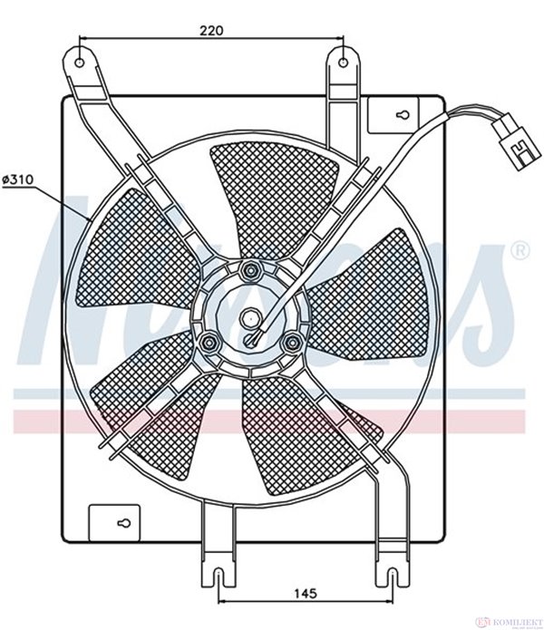 ПЕРКА ВЕНТИЛАТОРНА КЛИМАТИК CHEVROLET NUBIRA SEDAN (2005-) 1.8 - NISSENS