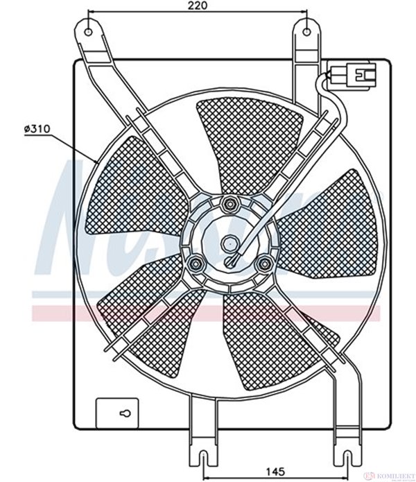 ПЕРКА ВЕНТИЛАТОРНА КЛИМАТИК CHEVROLET NUBIRA SEDAN (2005-) 1.8 - NISSENS