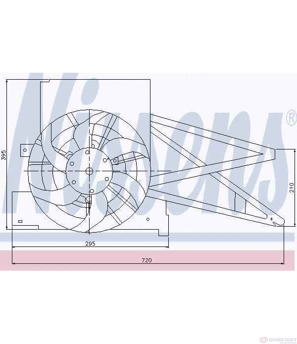 ПЕРКА ВЕНТИЛАТОРНА КЛИМАТИК OPEL VECTRA B HATCHBACK (1995-) 1.6 i - NISSENS