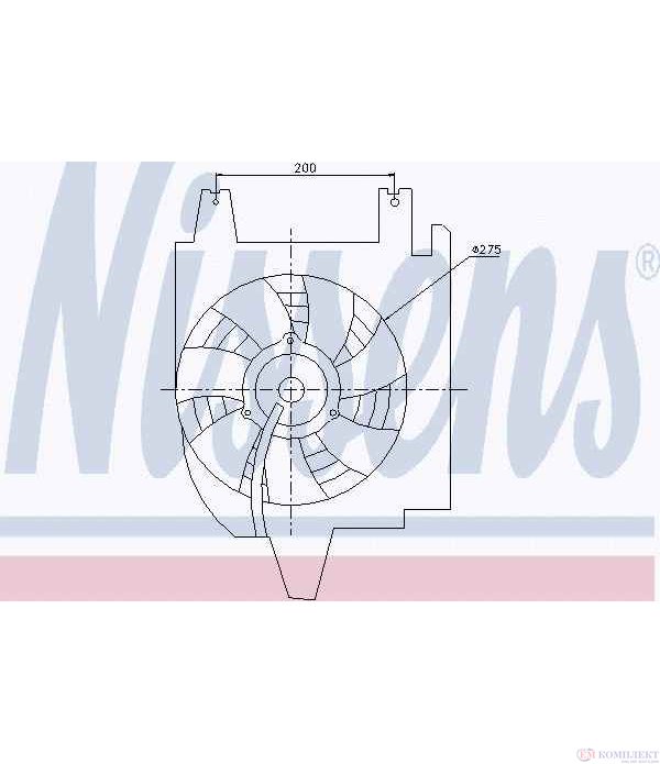 ПЕРКА ВЕНТИЛАТОРНА КЛИМАТИК KIA RIO (2000-) 1.5 16V - NISSENS