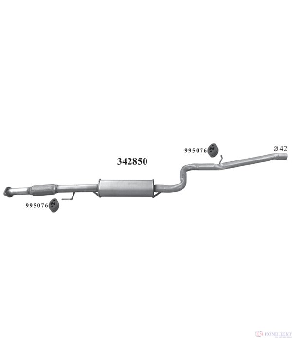 АУСПУХ СРЕДЕН FIAT DOBLO (01-) 1.6 I.E.-16V - VITO