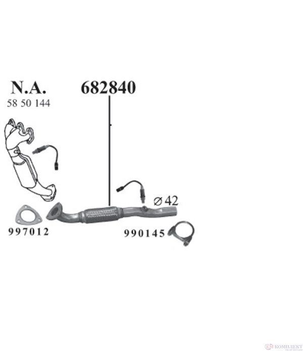 ТРЪБА АУСПУХ КОЛЕКТОР OPEL CORSA D (06-) 1.0 I-12V - VITO