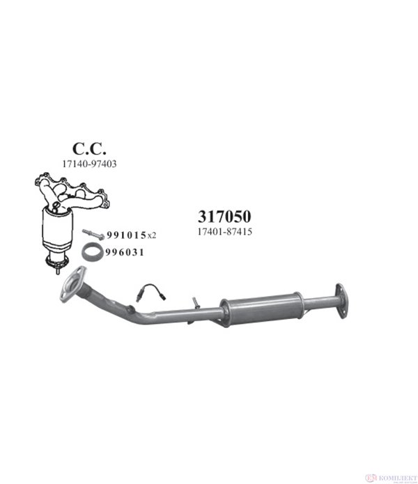 АУСПУХ СРЕДЕН DAIHATSU TERIOS (97-) 1.3 I-16V - VITO