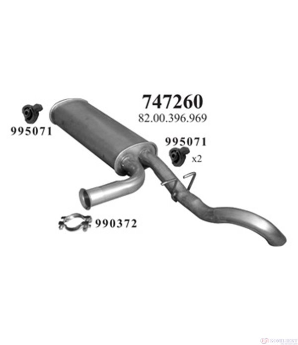 АУСПУХ ЗАДЕН OPEL MOVANO (98-) 2.5 DTI/CDTI-16V TURBO - VITO