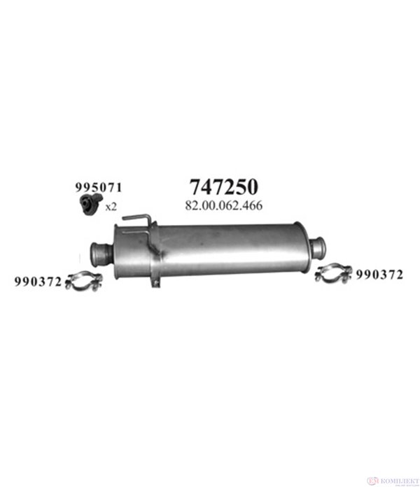 АУСПУХ СРЕДЕН OPEL MOVANO (98-) 2.5 D-8V - VITO