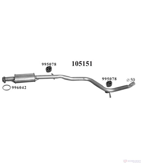 АУСПУХ СРЕДЕН ALFA ROMEO 156 (97-) 2.0 I.E. TWIN SPARK-16V - VITO