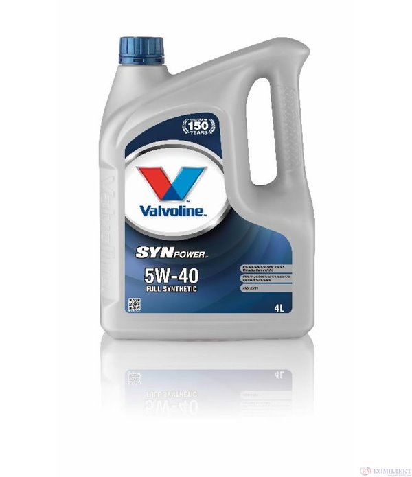 МАСЛО ДВИГАТЕЛНО VALVOLINE SYNPOWER 5W40 4 Л.