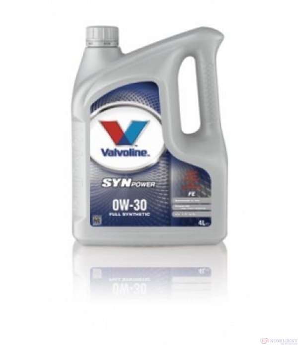 МАСЛО ДВИГАТЕЛНО VALVOLINE SYNPOWER FE 0W30 4 Л.