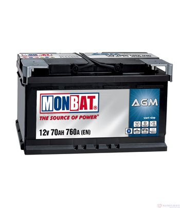 АКУМУЛАТОР 12V 060 (Ah) MONBAT MONBAT AGM - START-STOP