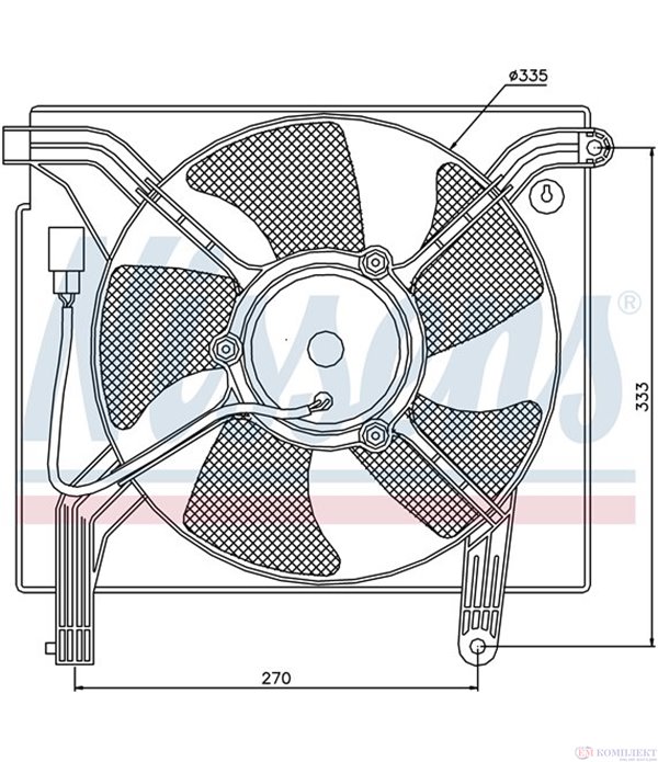 ПЕРКА ВЕНТИЛАТОРНА КЛИМАТИК DAEWOO NUBIRA SEDAN (1997-) 1.6 16V - NISSENS